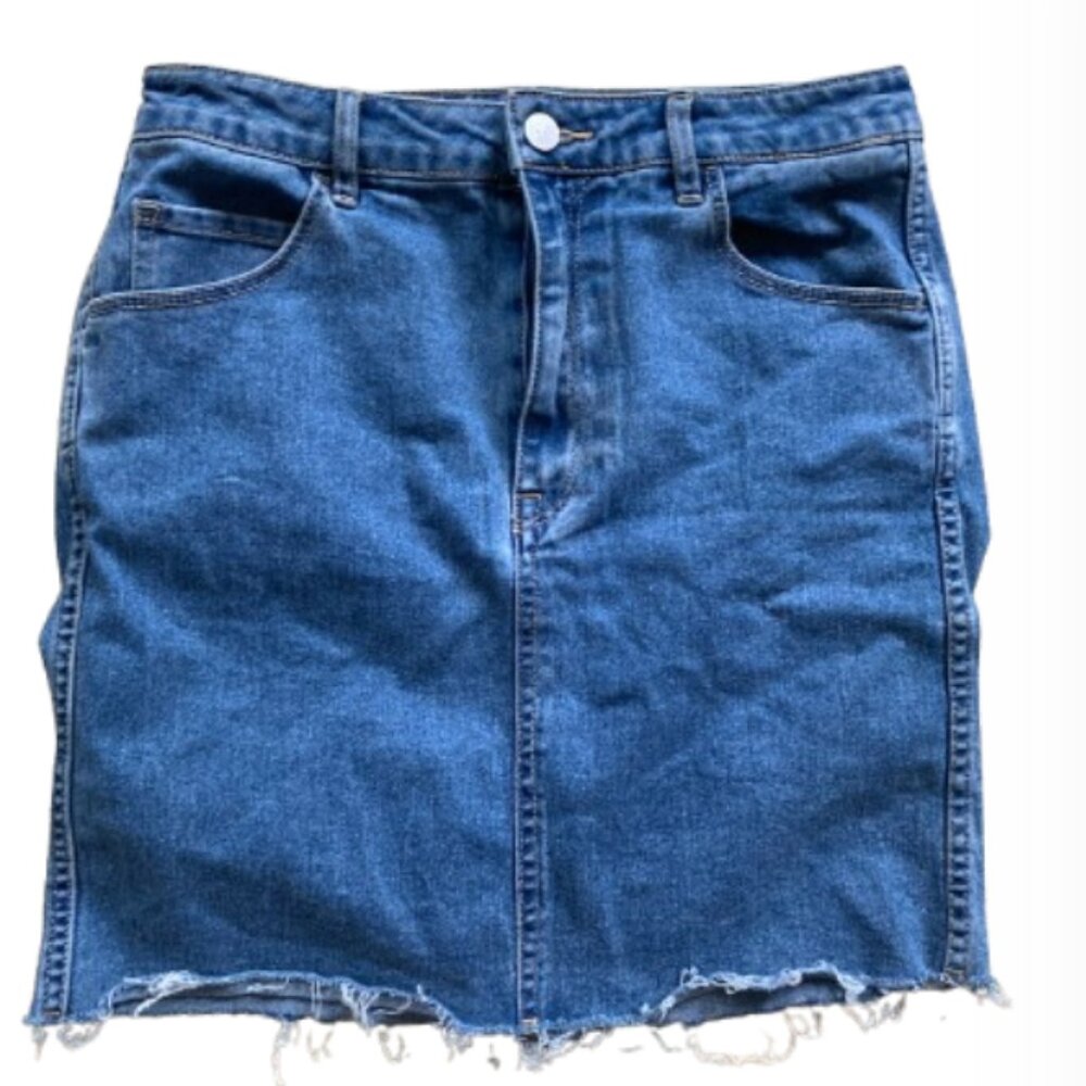 Jean mini skirt